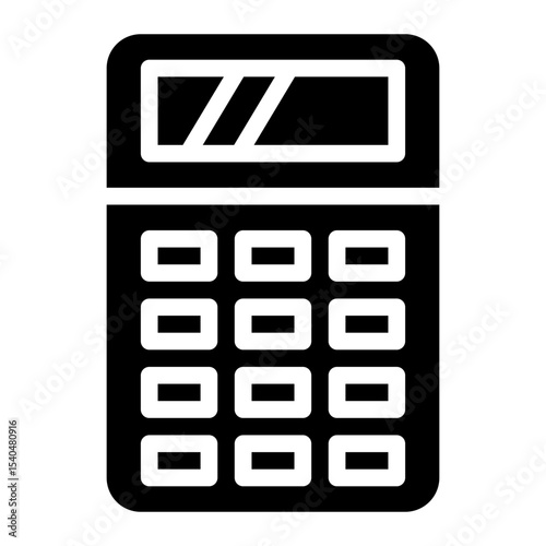 calculator glyph icon