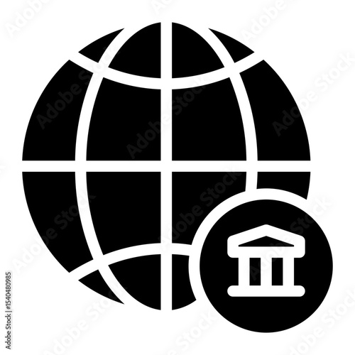 internet banking glyph icon