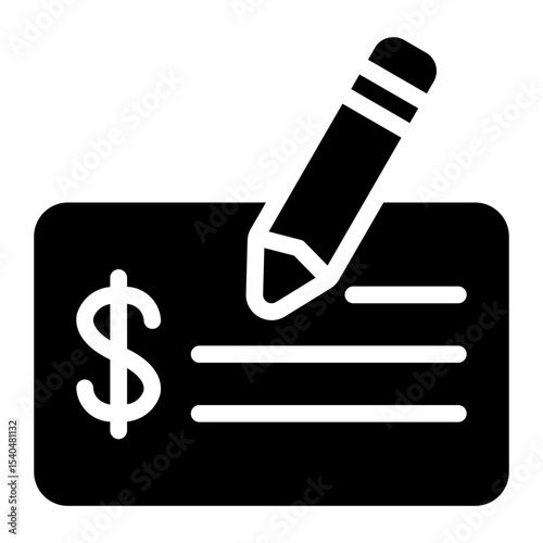 paycheck glyph icon