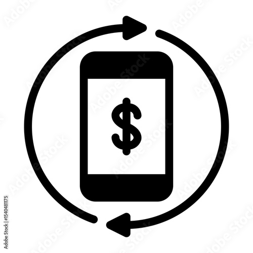 smartphone glyph icon
