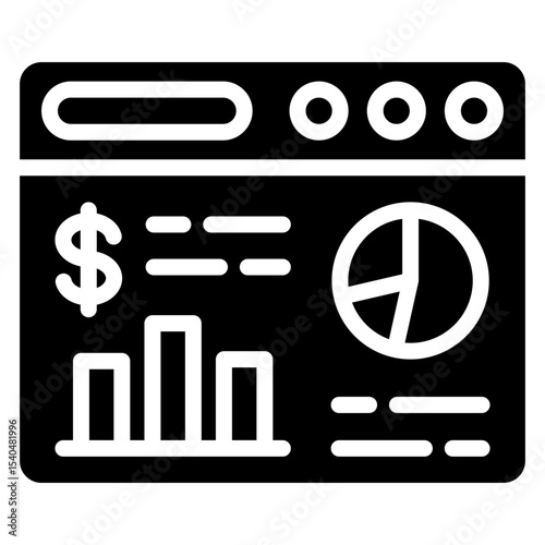 Finance Dashboard  Icon Element For Design
