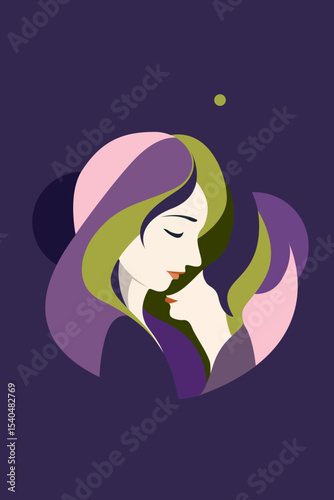 Girl, Woman, Mother, Flowers, Leaves, Tree, Mental Health, Rye, Inner Child, Love, Hug, Freedom, Thoughts, World, Life, Vector, Artwork