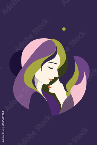 Girl, Woman, Mother, Flowers, Leaves, Tree, Mental Health, Rye, Inner Child, Love, Freedom, Thoughts, World, Life, Vector, Artwork