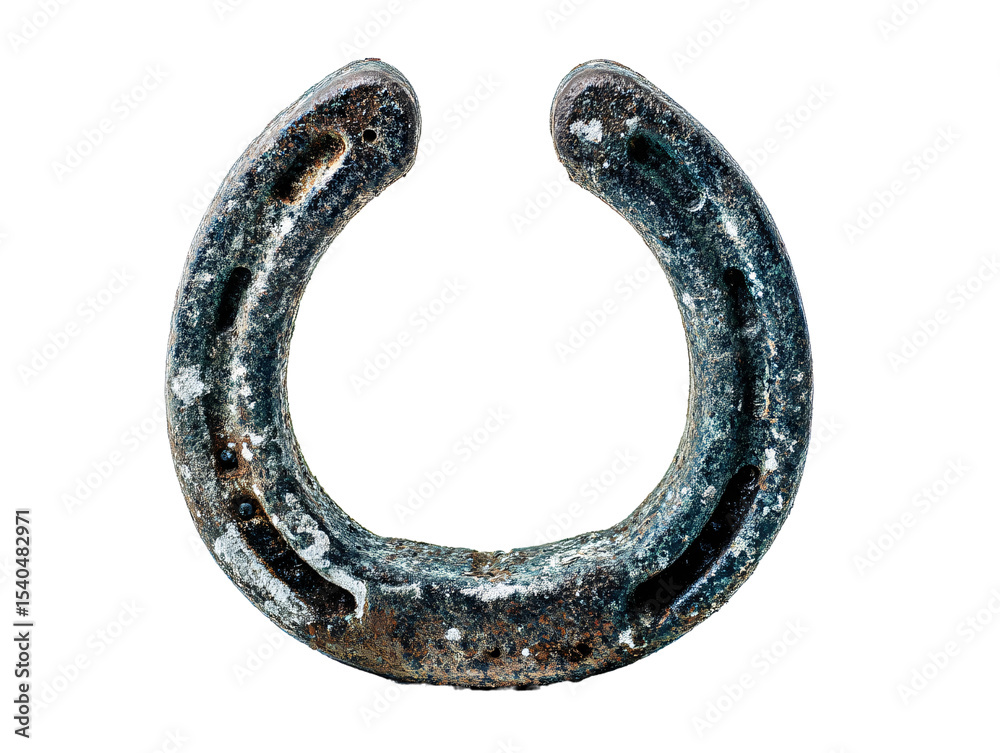 Rustic Weathered Horseshoe Isolated on transparent background Rustic Weathered Horseshoe Isolated on transparent background
