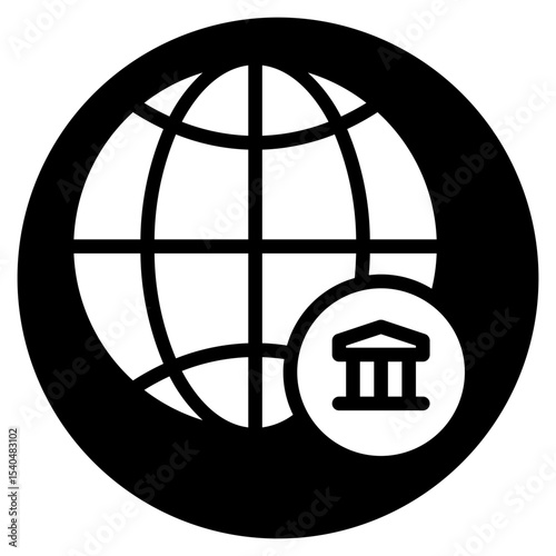 internet banking glyph icon