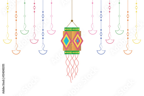 Diwali candle lamp vector illustration for Diwali Day