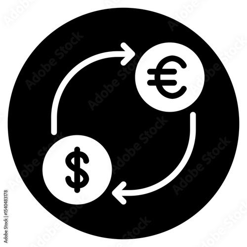 money exchange glyph icon
