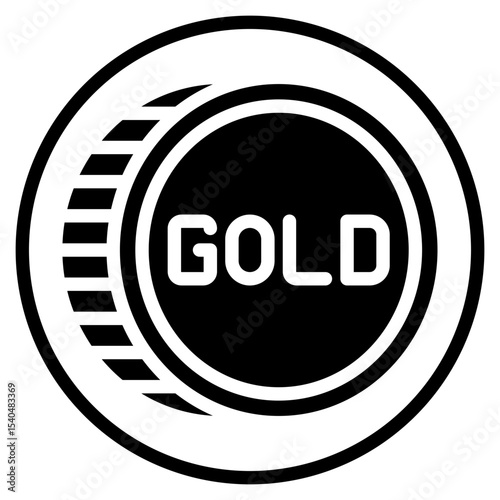 gold glyph icon