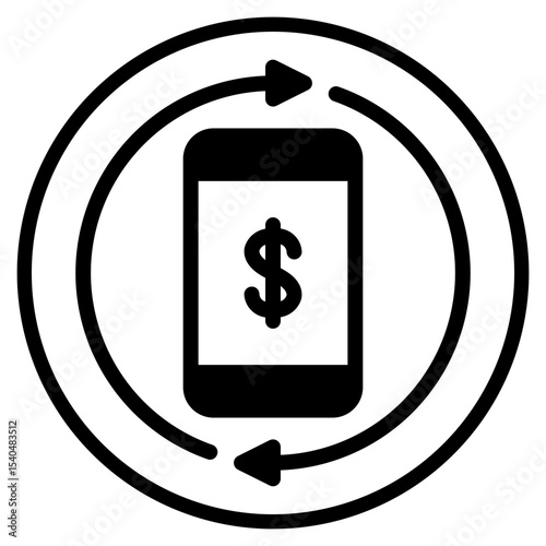 smartphone glyph icon
