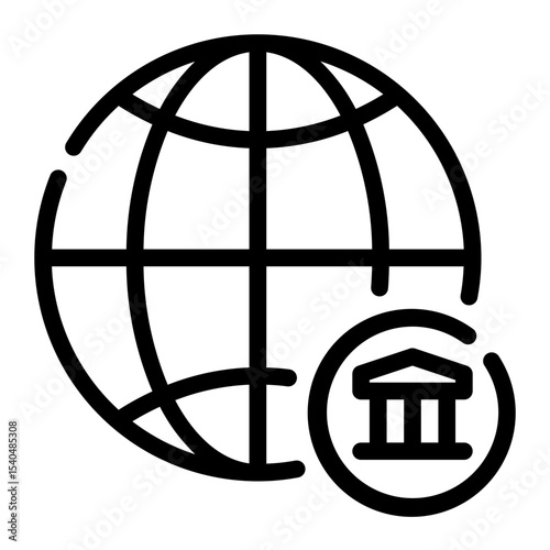 internet banking line icon