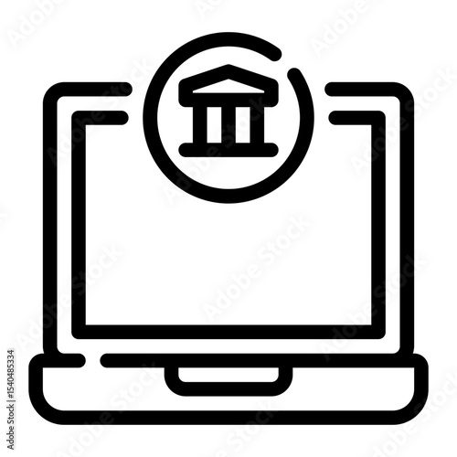 laptop line icon