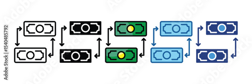 Money Transfer  Icon Element For Design