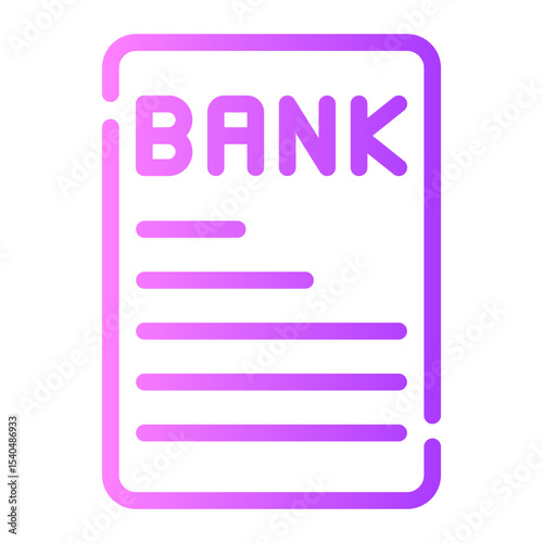 bank statement gradient icon