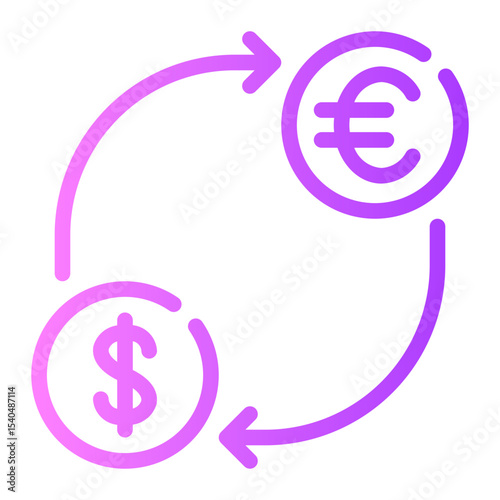 money exchange gradient icon