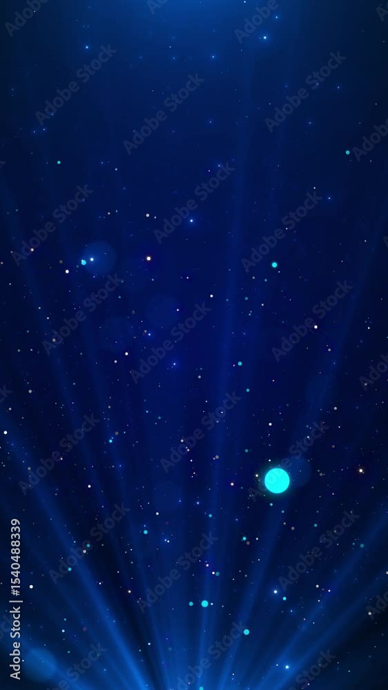 Futuristic cyber world, sci-fi grid bright Blue light rays, technology ...