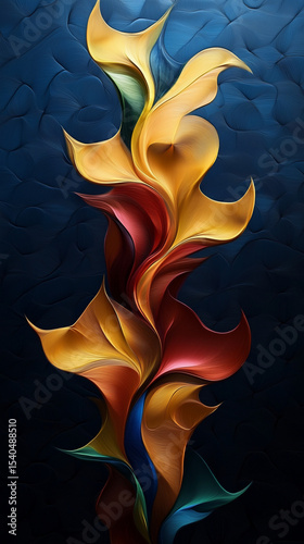  Energetic Yellow and Blue Abstract Splatter