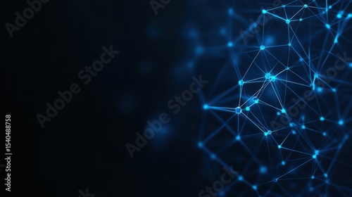 Abstract Network of Connectivity: Explore the intricate digital tapestry with this captivating visual, as interconnected nodes and lines form a modern network against a deep, evocative backdrop. 
