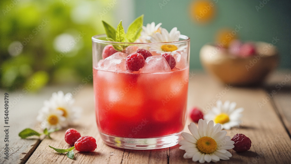 pomegranate cocktail with flowers pomegranate cocktail with flowers