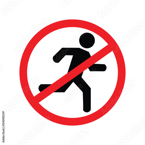 no running symbol