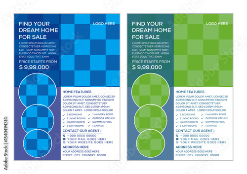 a bundle of 2 templates of different colors a4 flyer template,modern corporate business flyer template and editable vector template print design.
