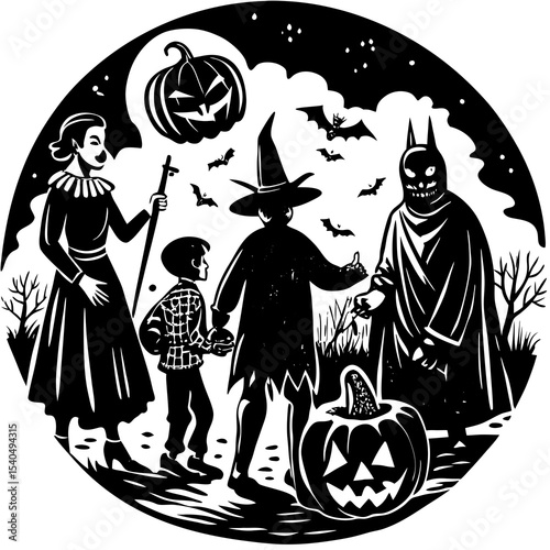 halloween background with pumpkins