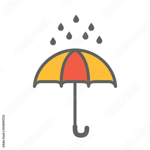umbrella icon , template, flat, design, vector, illustrations, education, style, trendy, collections
