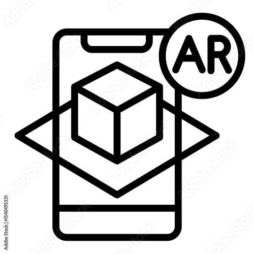 Augmented Reality  Icon Element For Design	