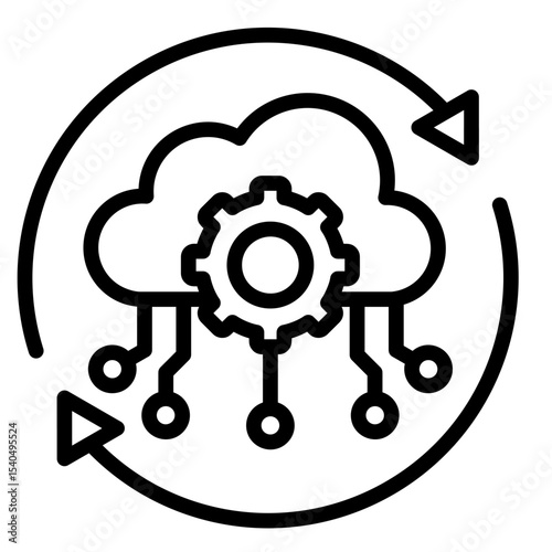 Process Automation  Icon Element For Design	