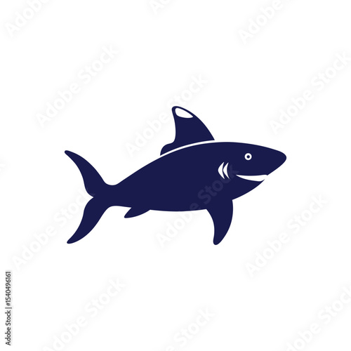 Smiling Shark Illustration A Simple, Playful Vector Graphic