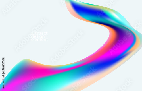 Abstract background of fluid iridescent shape. Colorful liquid vector wallpaper.