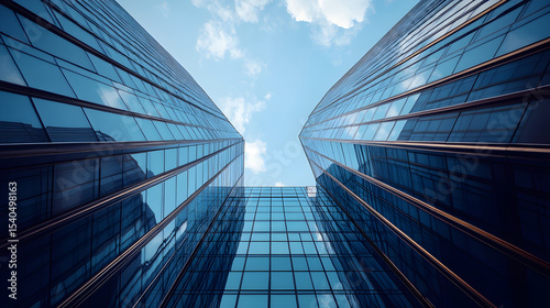 Modern Glass Skyscrapers Reaching for the Sky