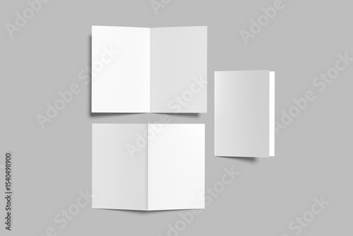 a5 bifold blank mockup template
