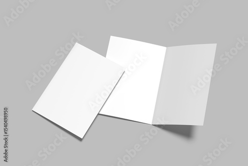 a5 bifold blank mockup template