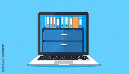 Laptop screen file cabinet.