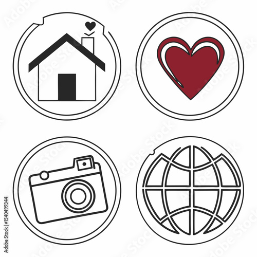 Home sweet home love travel photography icons
