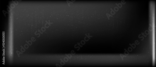 Old shabby grainy film overlay effect, Abstract dark bg cinema with noise and grainy texture, Vector illustration.