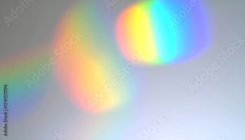 Rainbow Light Leaks on Grey.