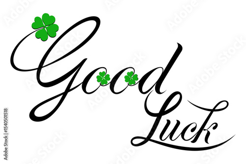 good luck text vector illustration 3