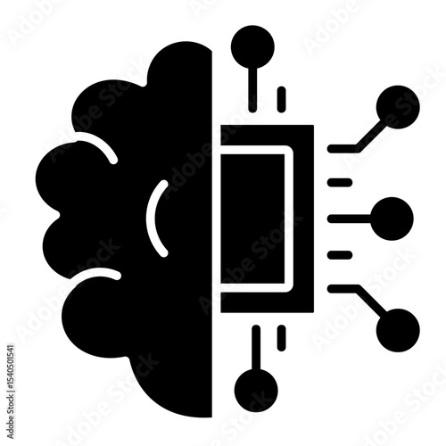 Machine Learning  Icon Element For Design	