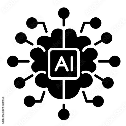 Artificial Intelligence  Icon Element For Design	