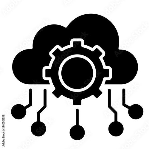 Cloud Computing  Icon Element For Design	