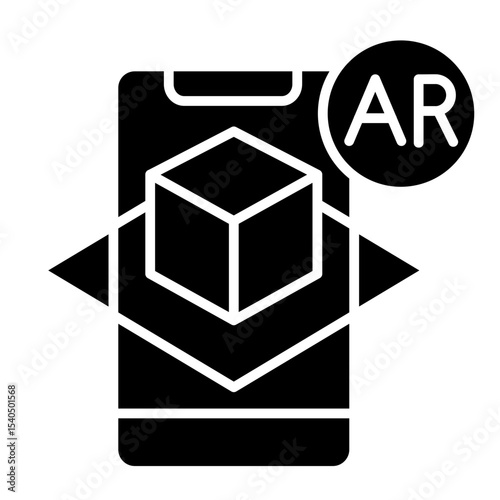 Augmented Reality  Icon Element For Design	