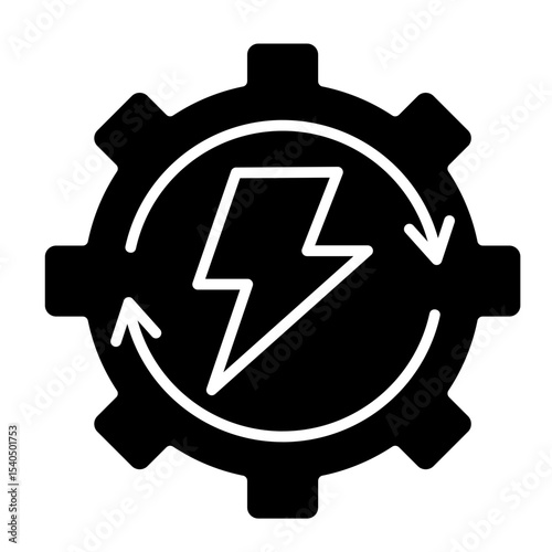 Energy Management  Icon Element For Design	