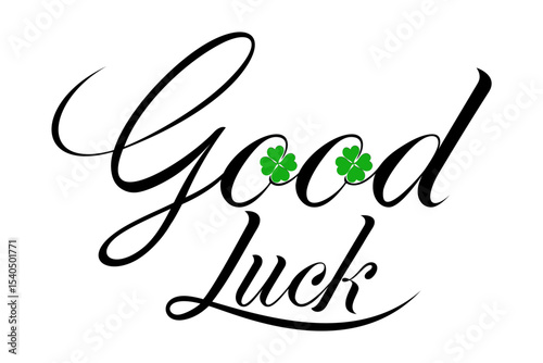 good luck text vector illustration 5