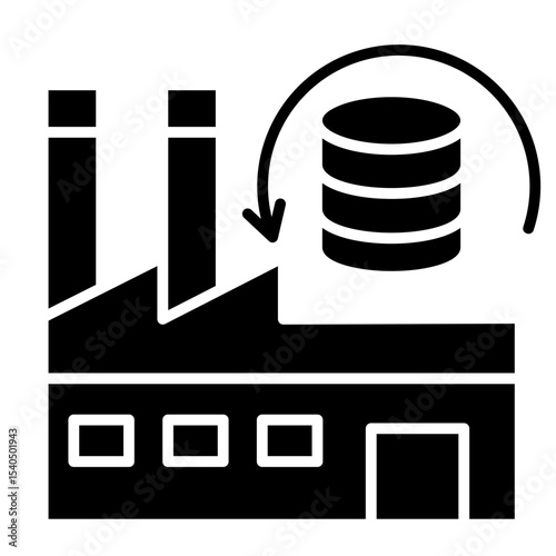 Industrial Data Exchange  Icon Element For Design	