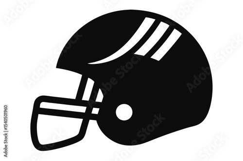 Vector illustration of a sport helmet, safety head protection equipment for baseball, football, or hockey