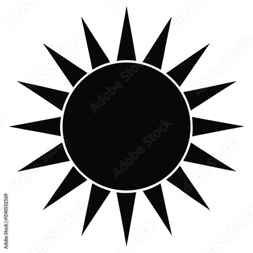 Abstract sun vector icon for a hot summer day