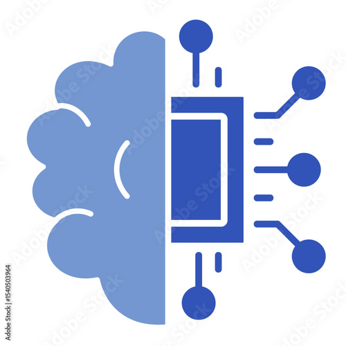Machine Learning  Icon Element For Design	