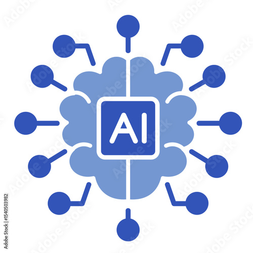 Artificial Intelligence  Icon Element For Design	