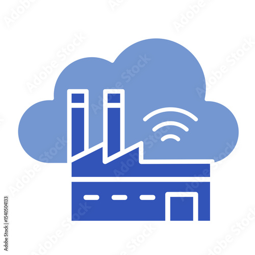 Cloud Manufacturing  Icon Element For Design	